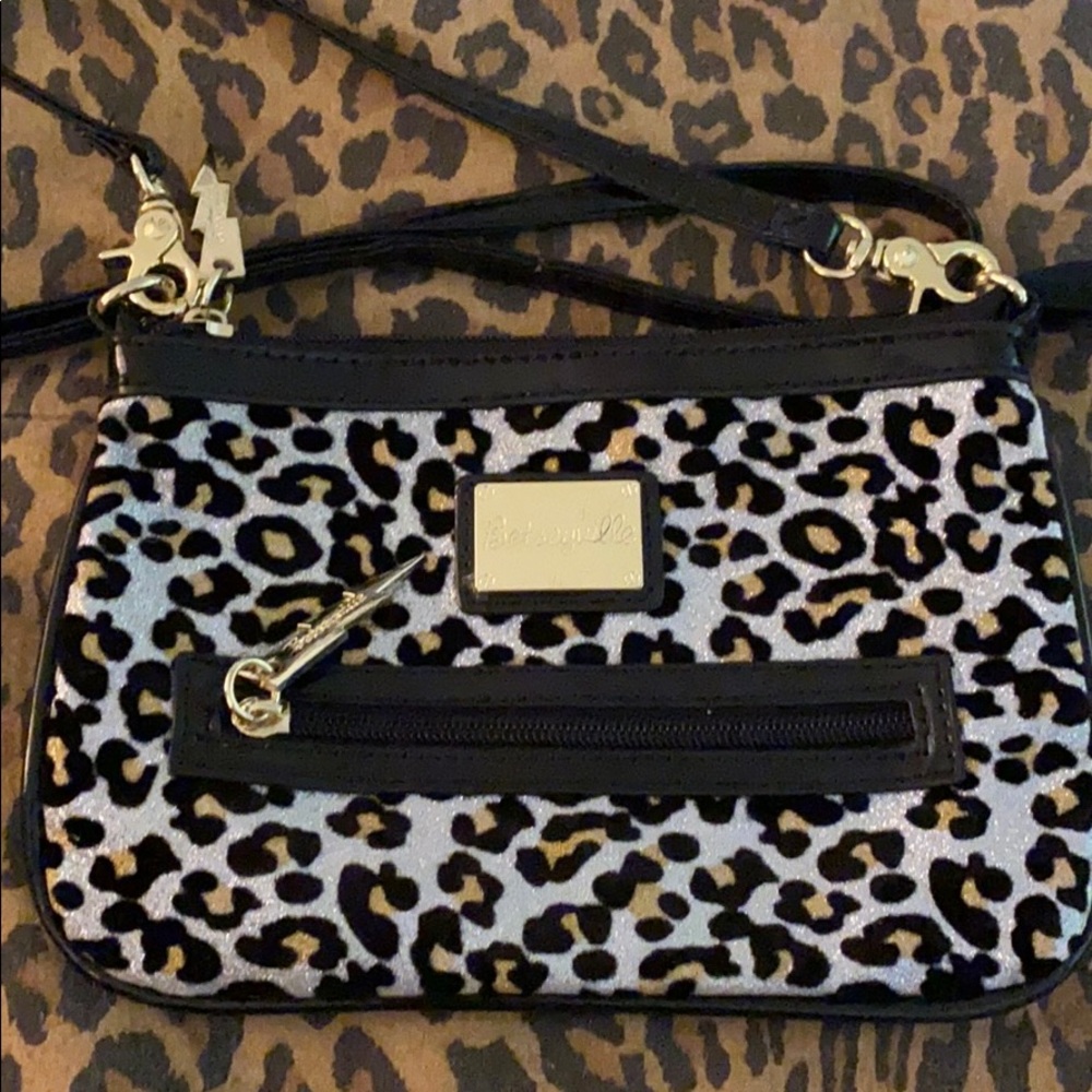 New- Betsey Johnson sparkly animal print purse